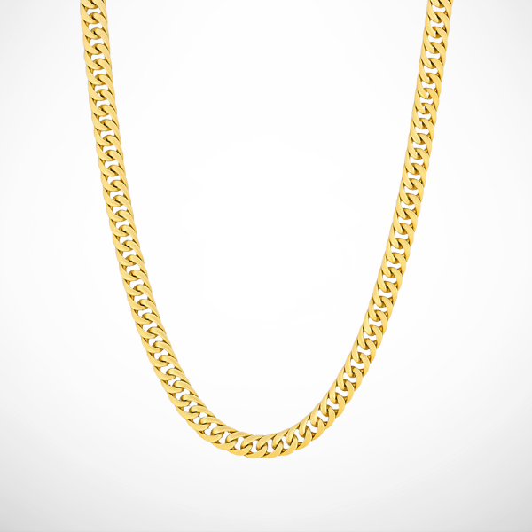 Gouden Cuban ketting heren 5mm 