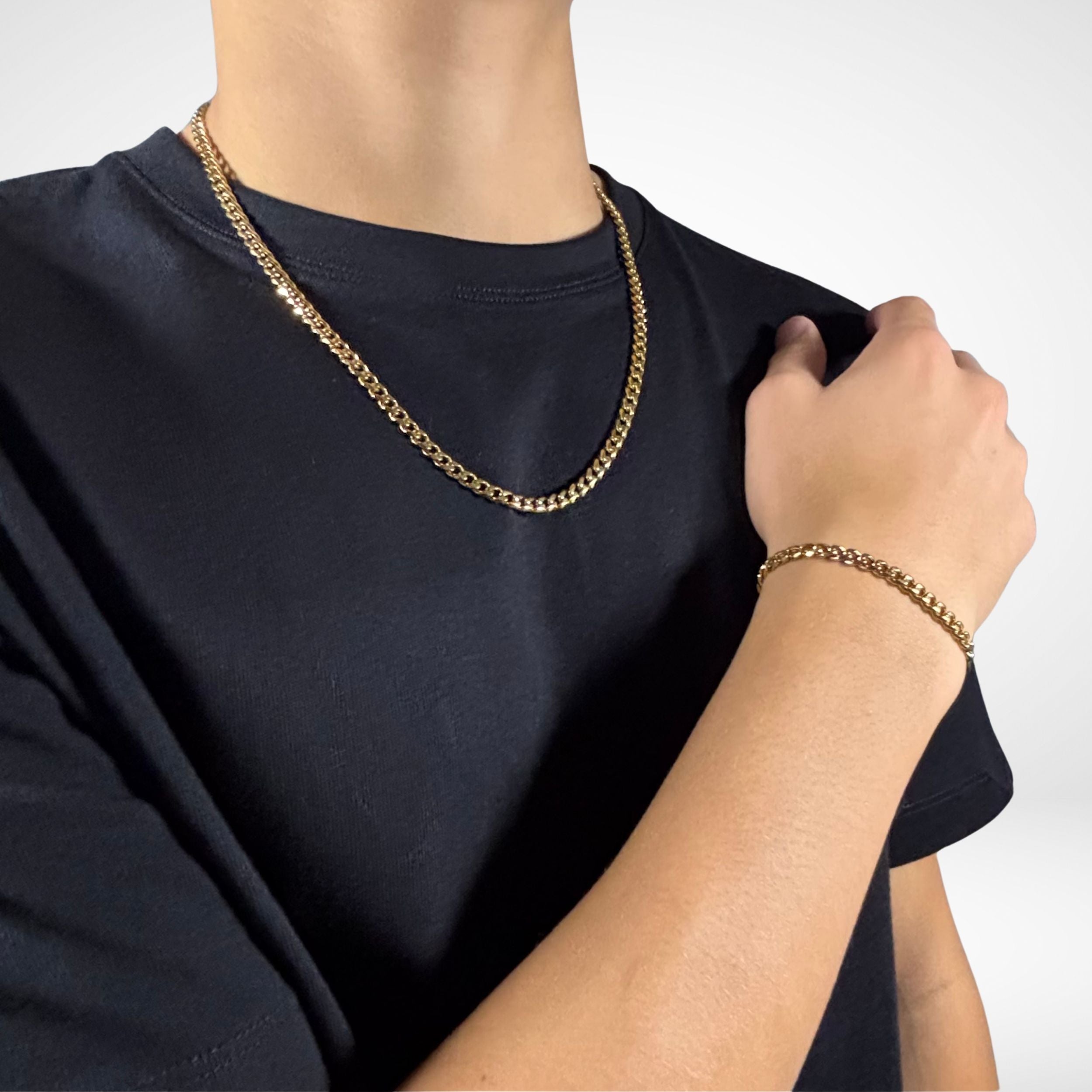 CUBAN SET (18K GOLD) 5MM