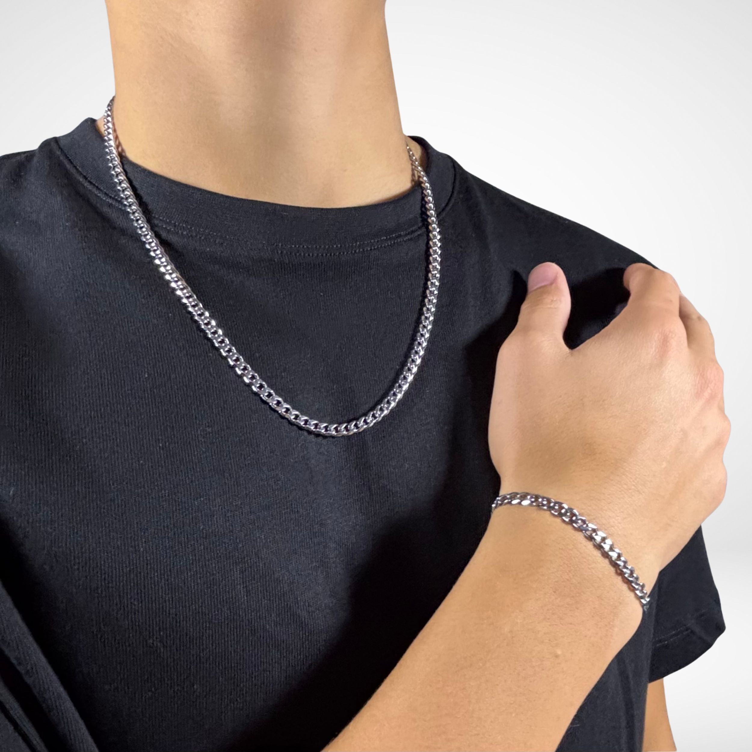 CUBAN SET (SILVER) 5MM
