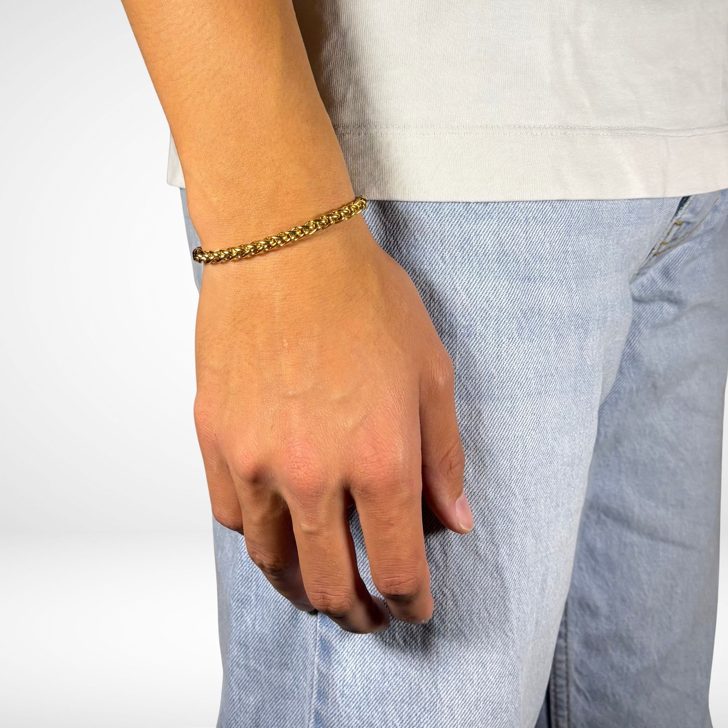 WHEAT BRACELET (18K GOLD) 5MM