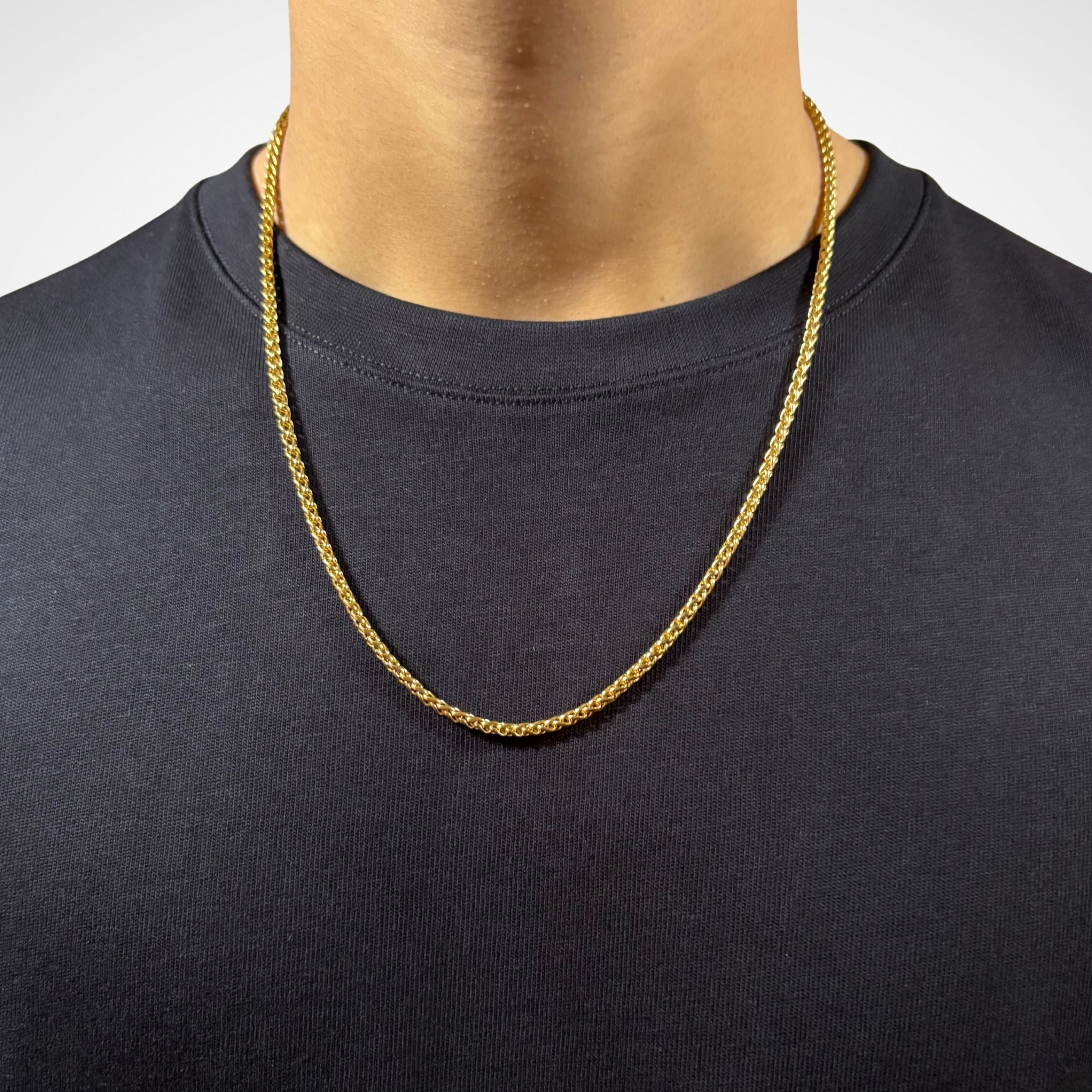 WHEAT CHAIN (18K GOLD) 3MM