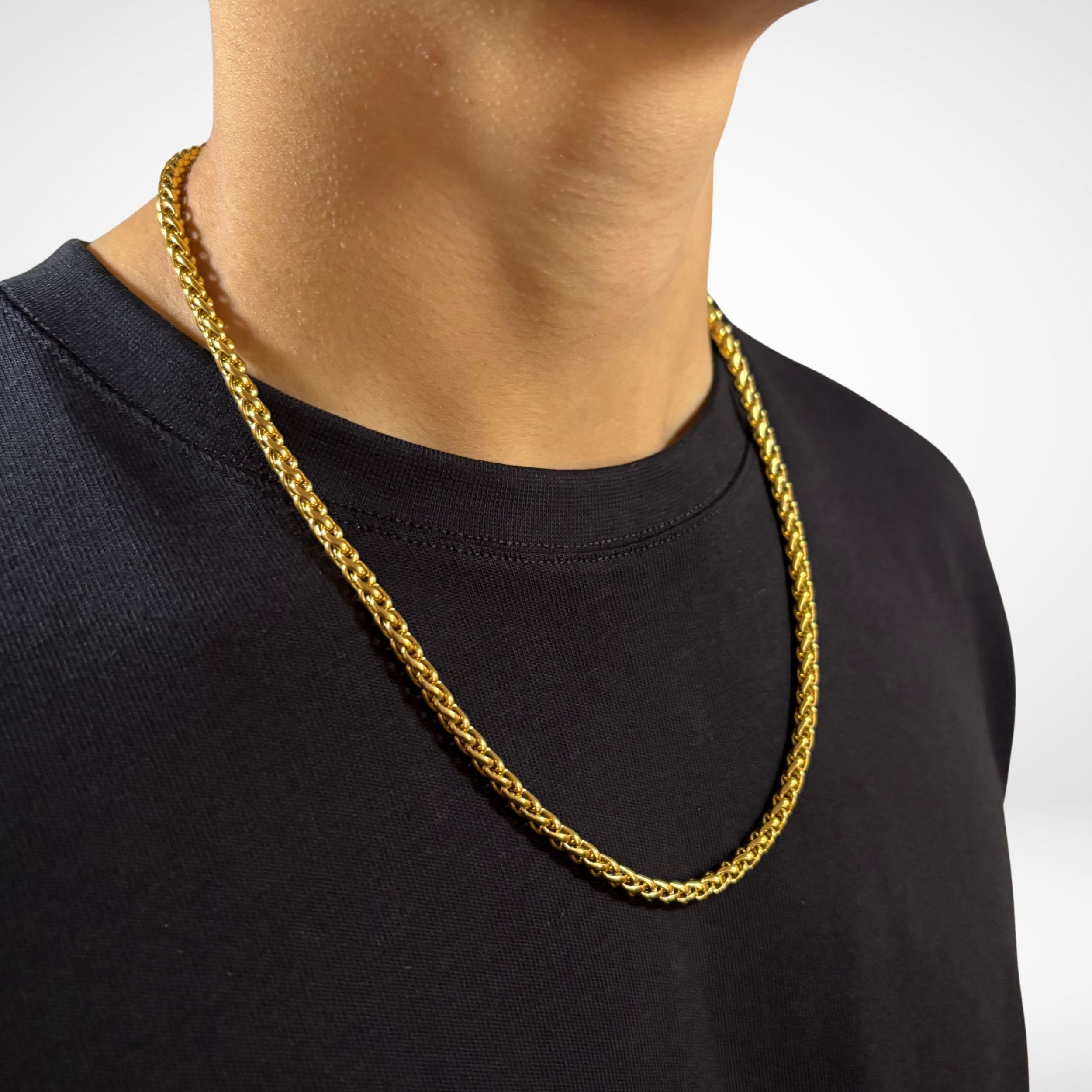 WHEAT CHAIN (18K GOLD) 5MM