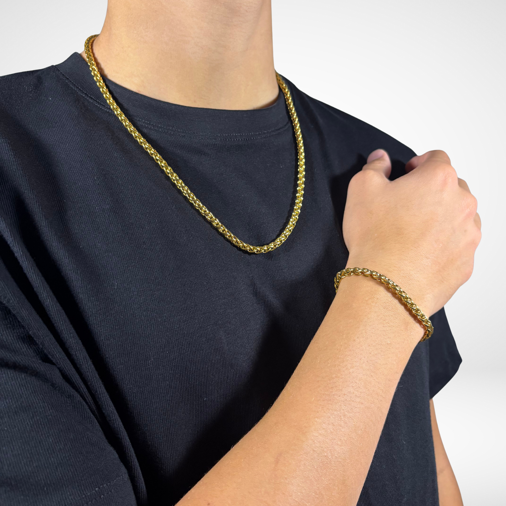 WHEAT SET (18K GOLD) 5MM