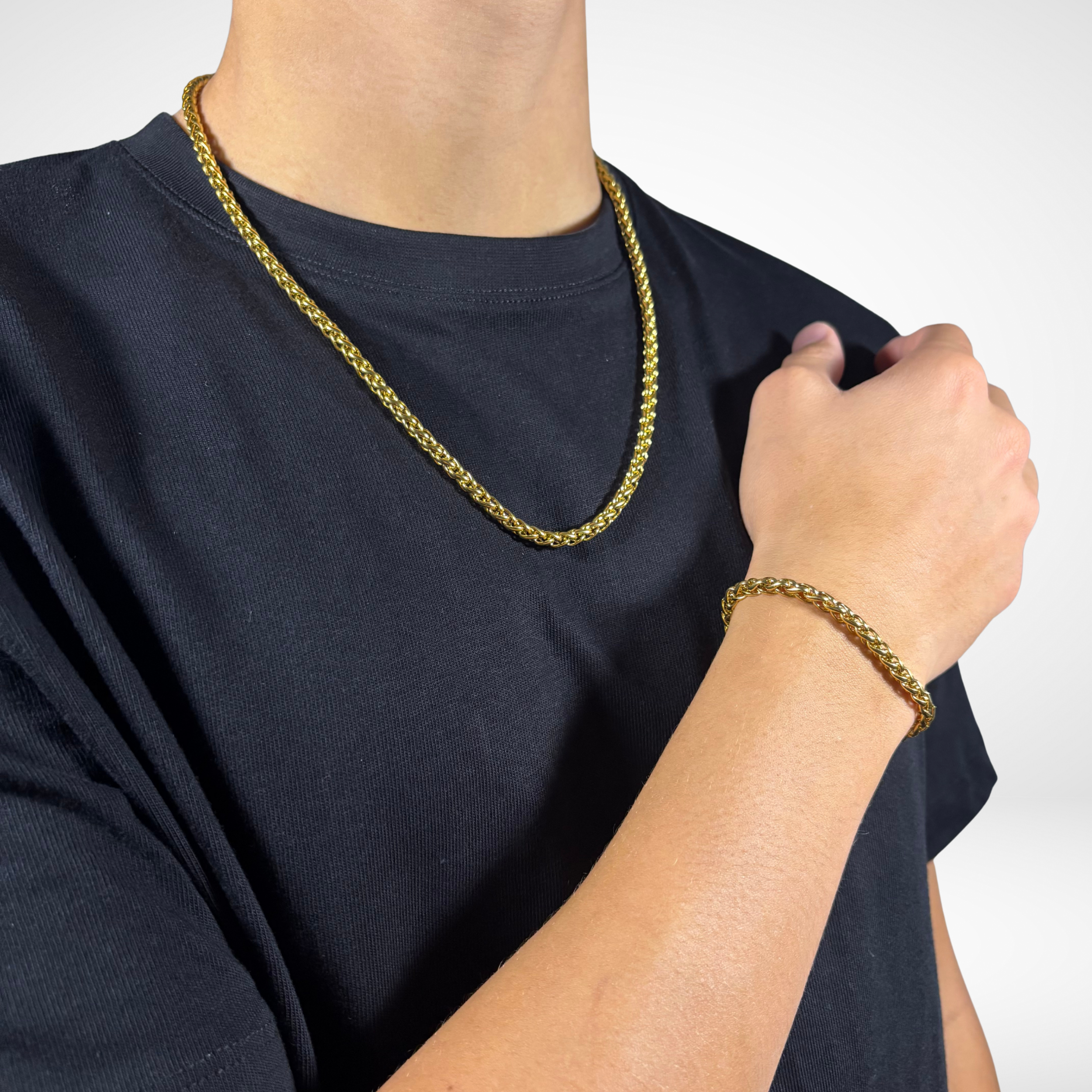 WHEAT SET (18K GOLD) 5MM