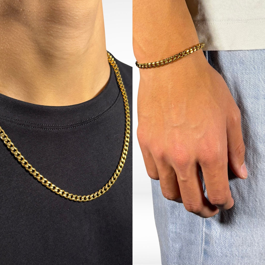 CUBAN SET (18K GOLD) 5MM