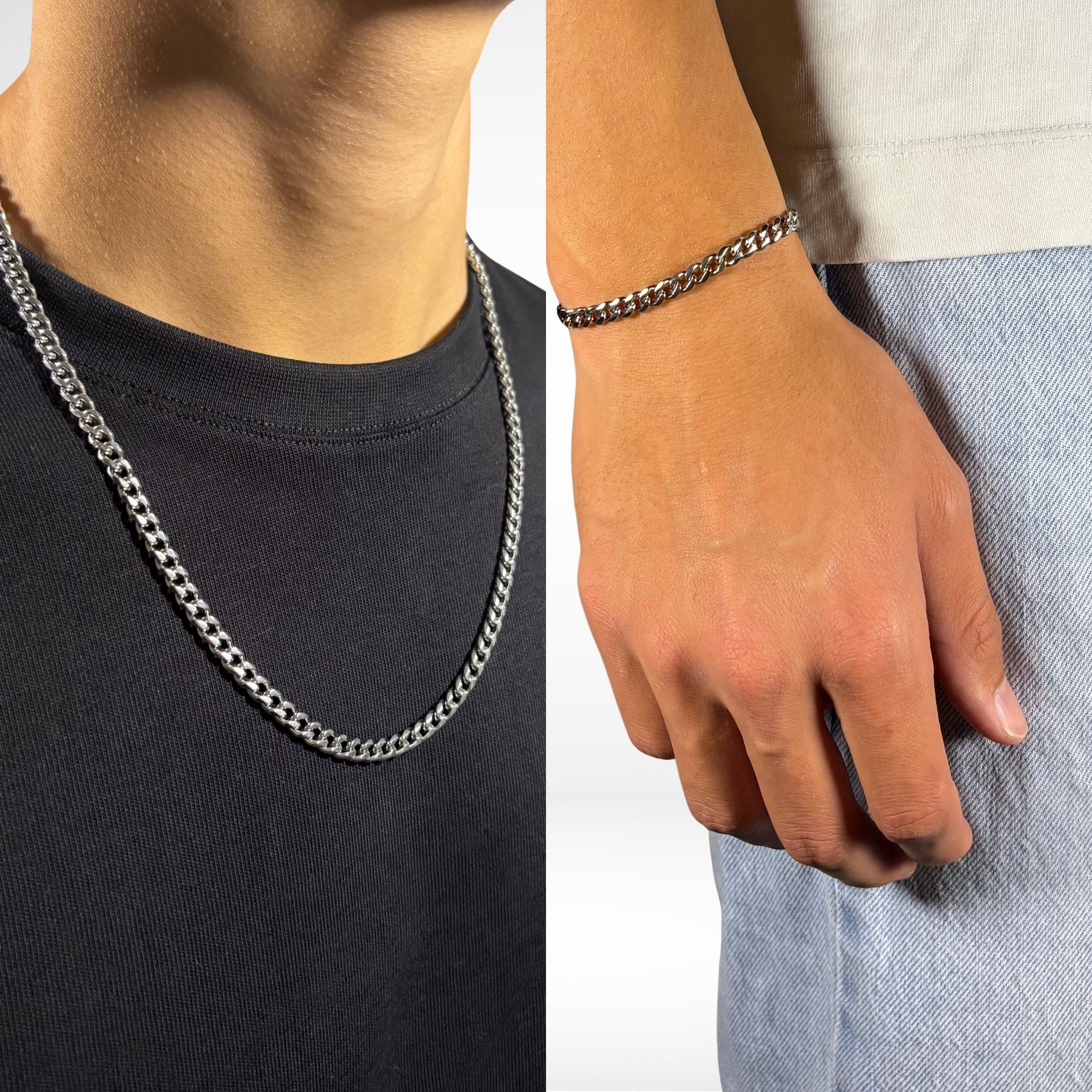 CUBAN SET (SILVER) 5MM