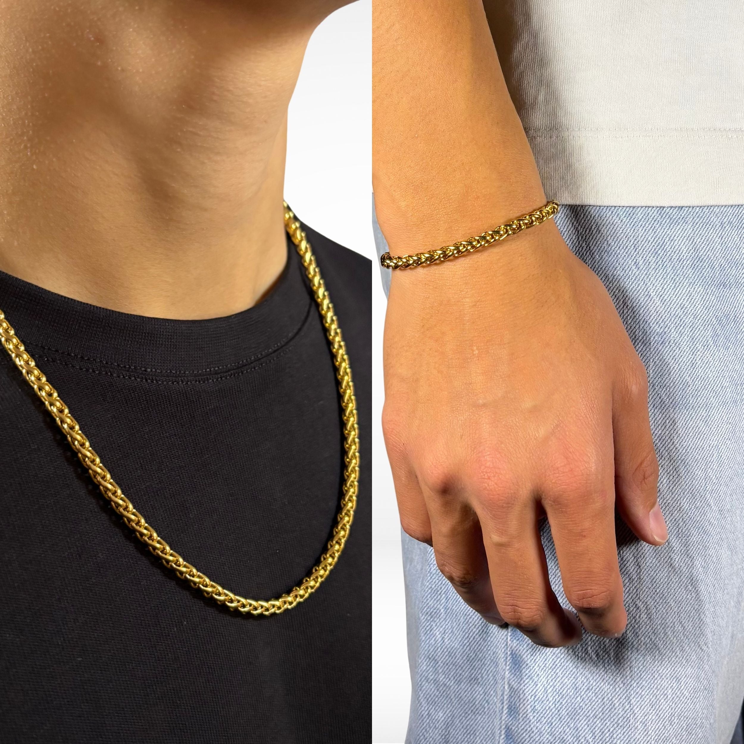 WHEAT SET (18K GOLD) 5MM